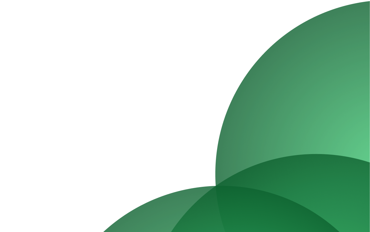 Abstract geometric design with large black and various shades of green curved shapes.
