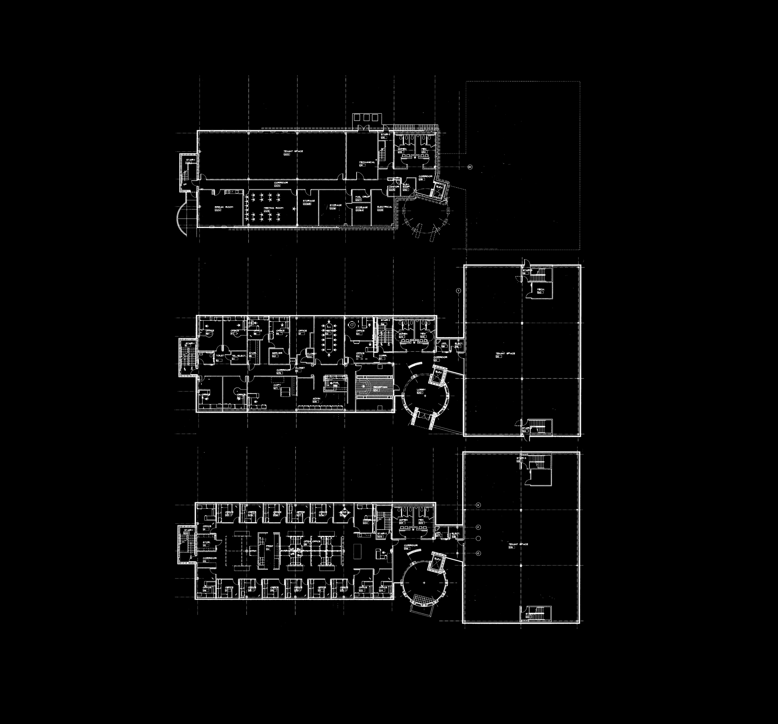 Floor Plan view of River Ridge Centre. project by B Group Architecture, Inc.