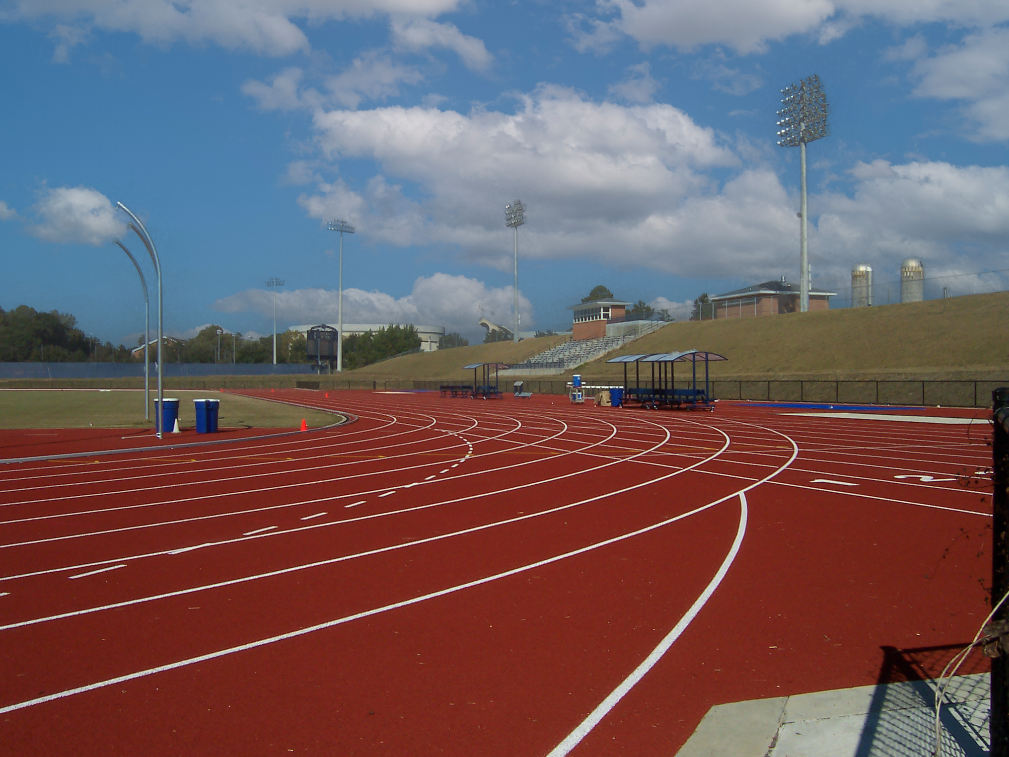 Aerial view of the Auburn University Track. Project by B Group Architecture, Inc.