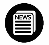 Icon of a newspaper or news article on a smartphone screen with the word 'NEWS'
