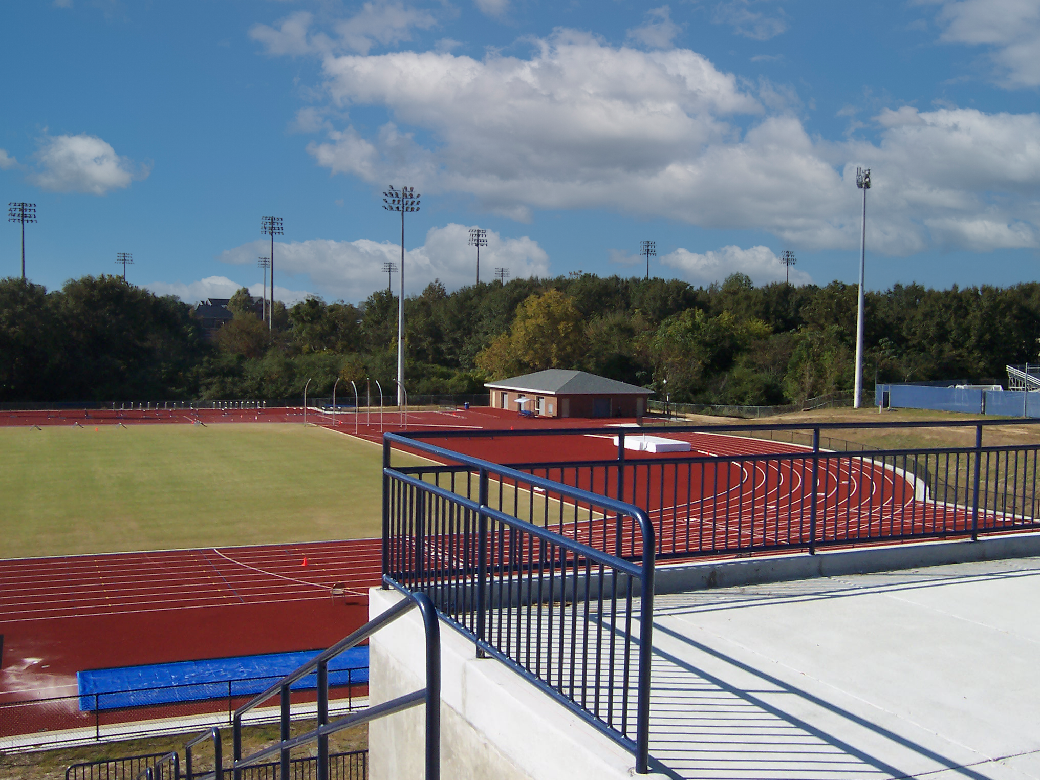 Aerial view of the Auburn University Track. Project by B Group Architecture, Inc.