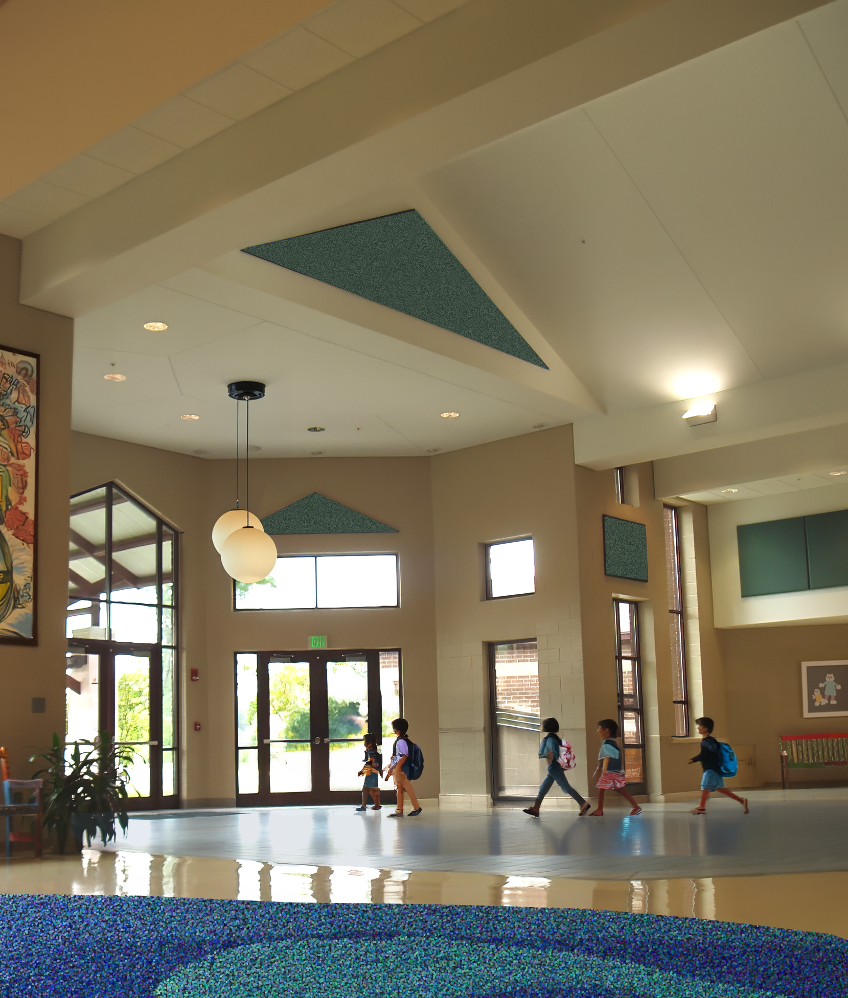 Interior Lobby view of the  Riverchase Elementary School. project by B Group Architecture, Inc.