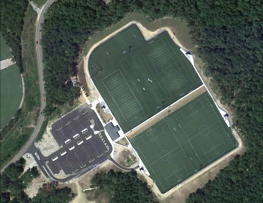 Aerial view of the Vestavia Sports Park project by B Group Architecture, Inc.