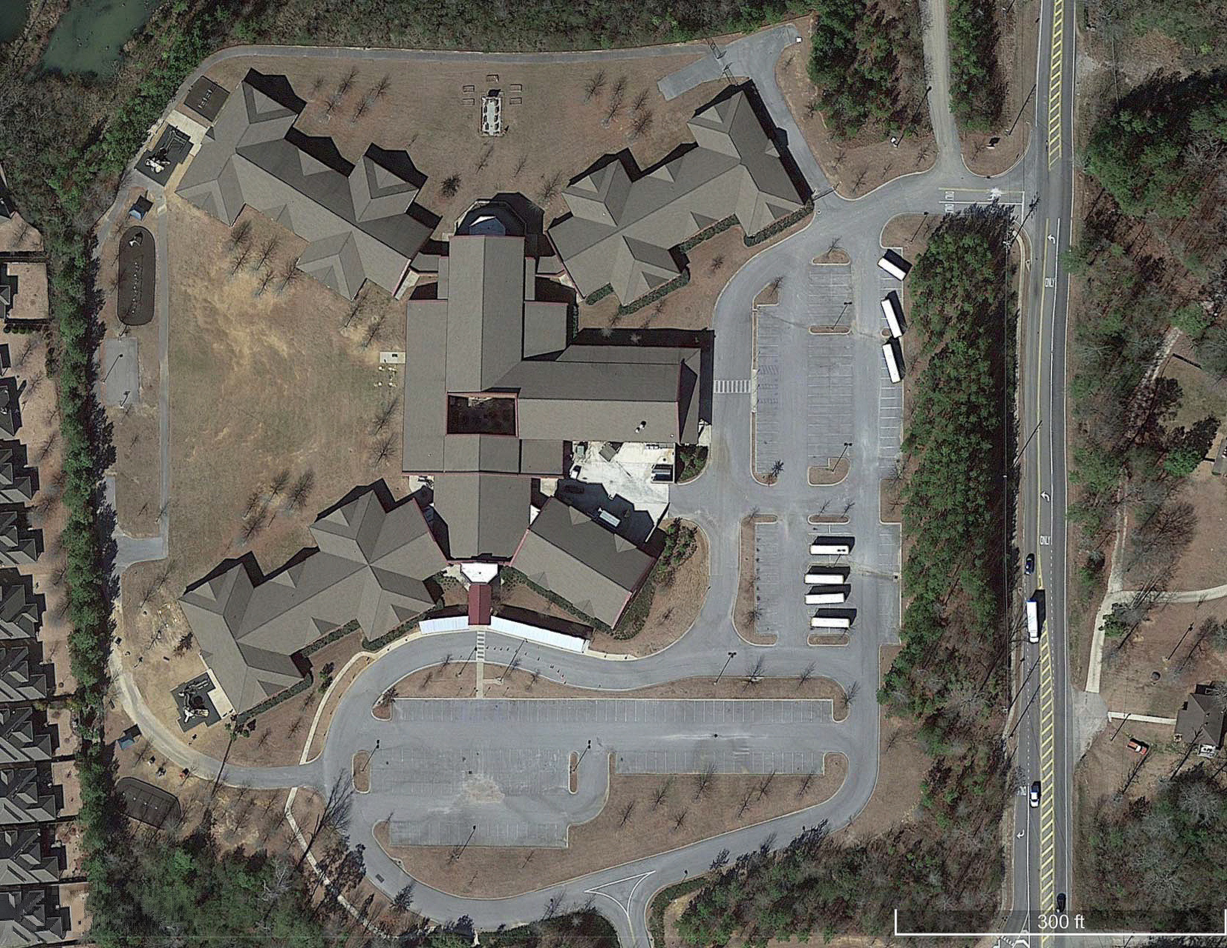 Aerial view of the  Riverchase Elementary School. project by B Group Architecture, Inc.