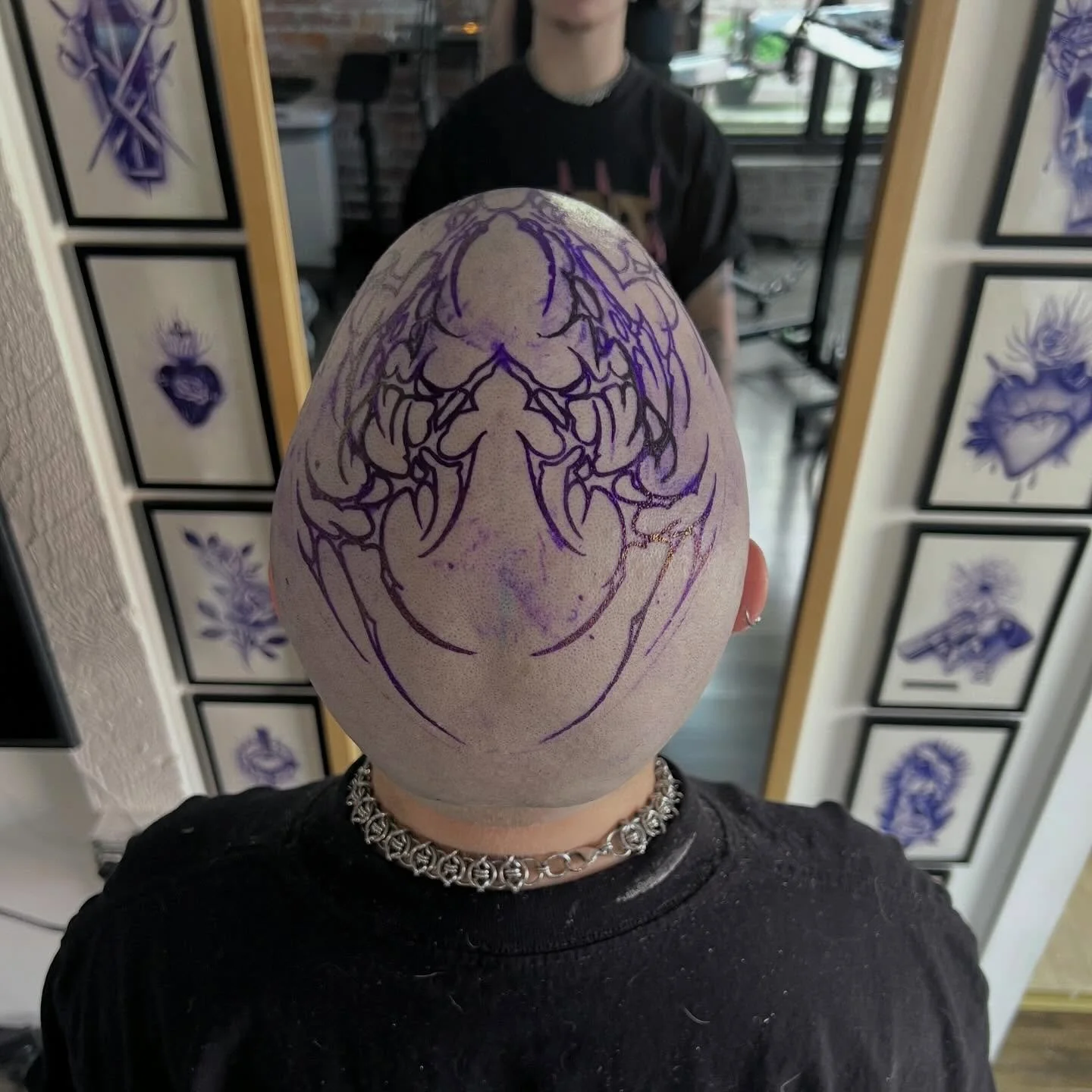 Head day for Tucker, linework sesh, more later🤝