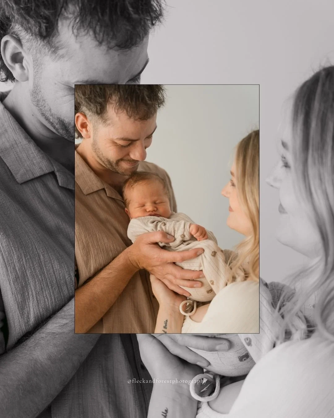 Snapshots from Nicole and Brads Newborn Session in studio