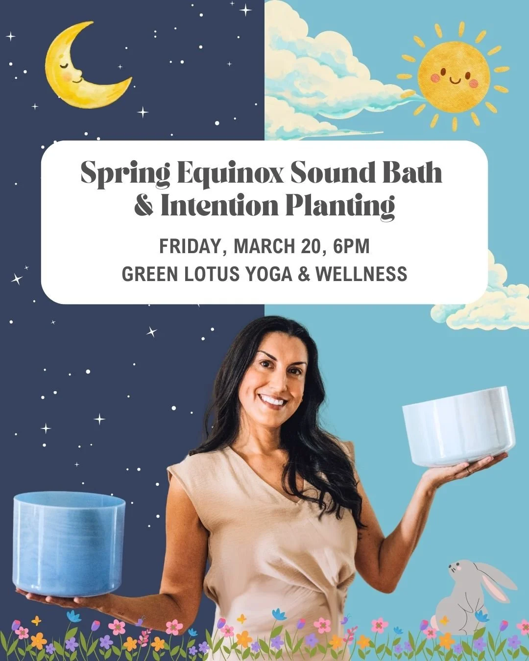 🌷 As day and night meet in perfect balance, the Spring Equinox invites renewal, clarity, and conscious beginnings. 

In this special gathering, Sharyn will guide you into a deeply restorative state through a gentle meditation or Yoga Nidra designed 