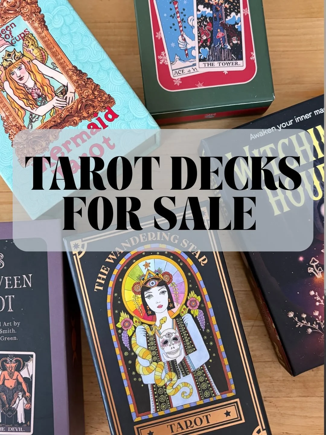 I have way too many tarot and oracle decks so I&rsquo;m doing a clear out to make room.  I&rsquo;d love for these to go to a loving home so I&rsquo;ve discounted them for about half price.

If you&rsquo;re in Bayonne or Bradley Beach, I can drop them