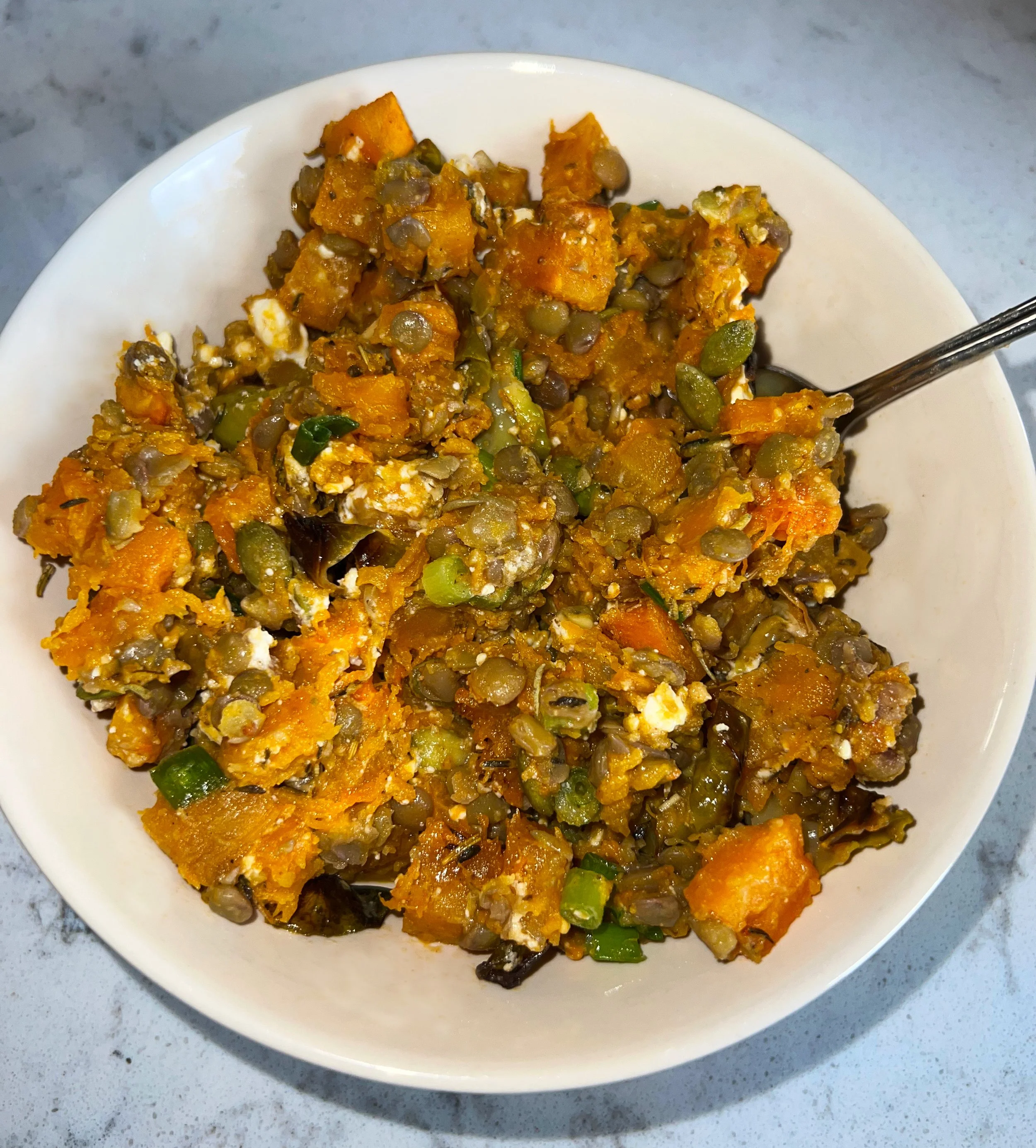 Roasted Veggie Lentil Salad&nbsp;