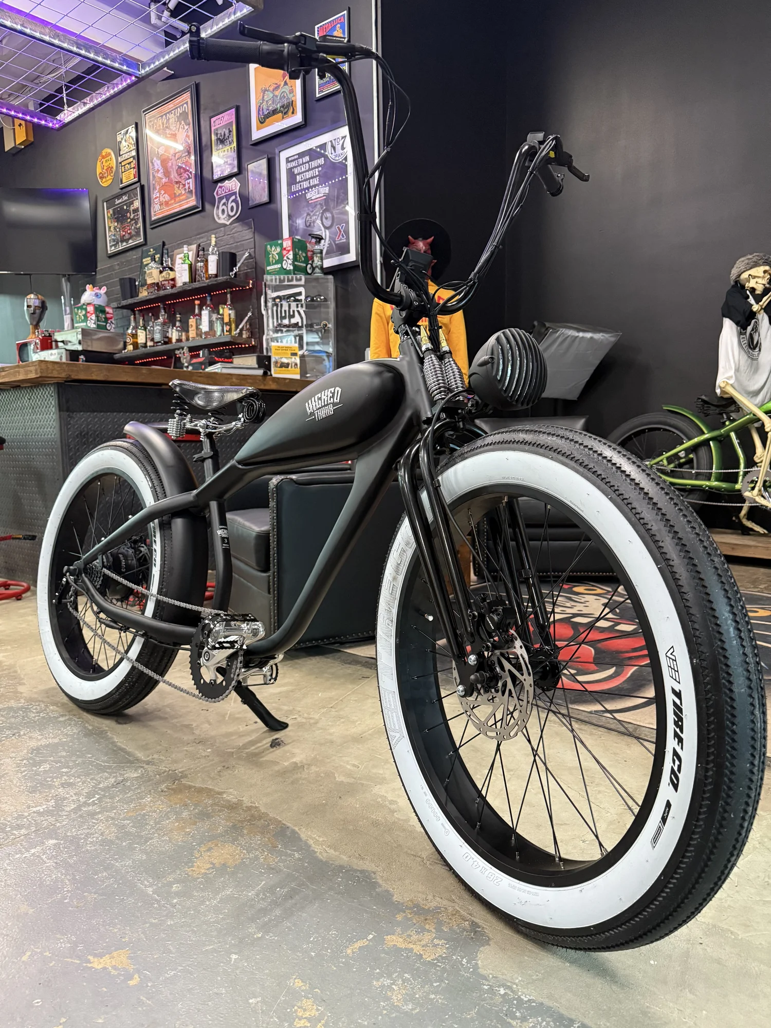 E-bike Vintage Springer Fork — Wicked Thumb ElectrocyclesCustom