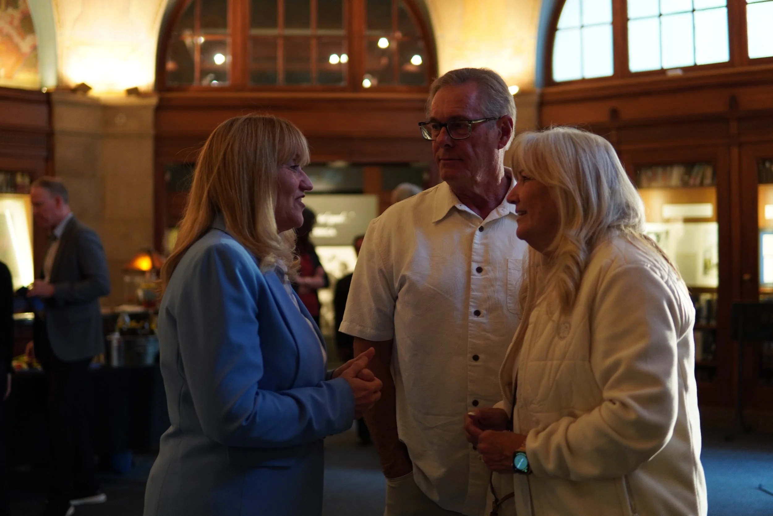 Cali networking with two adults