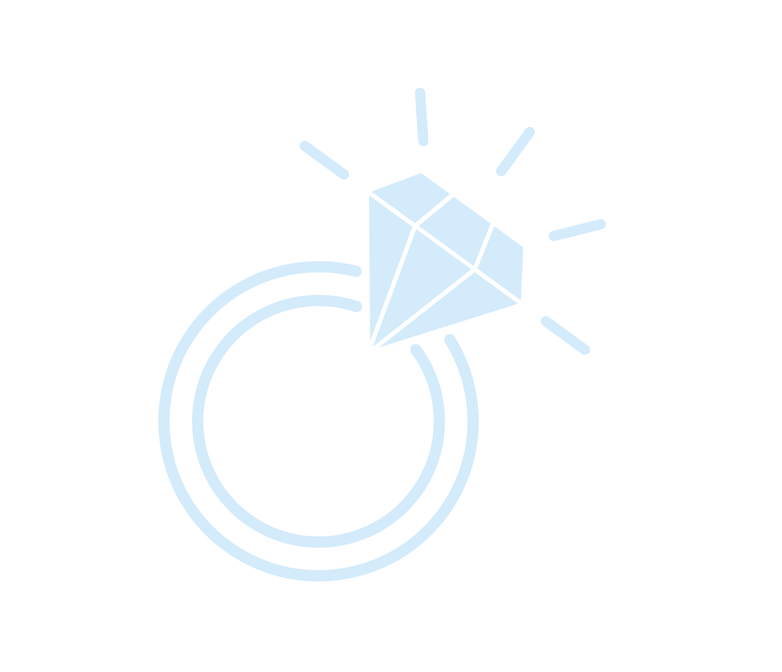 Blue diamond ring icon.