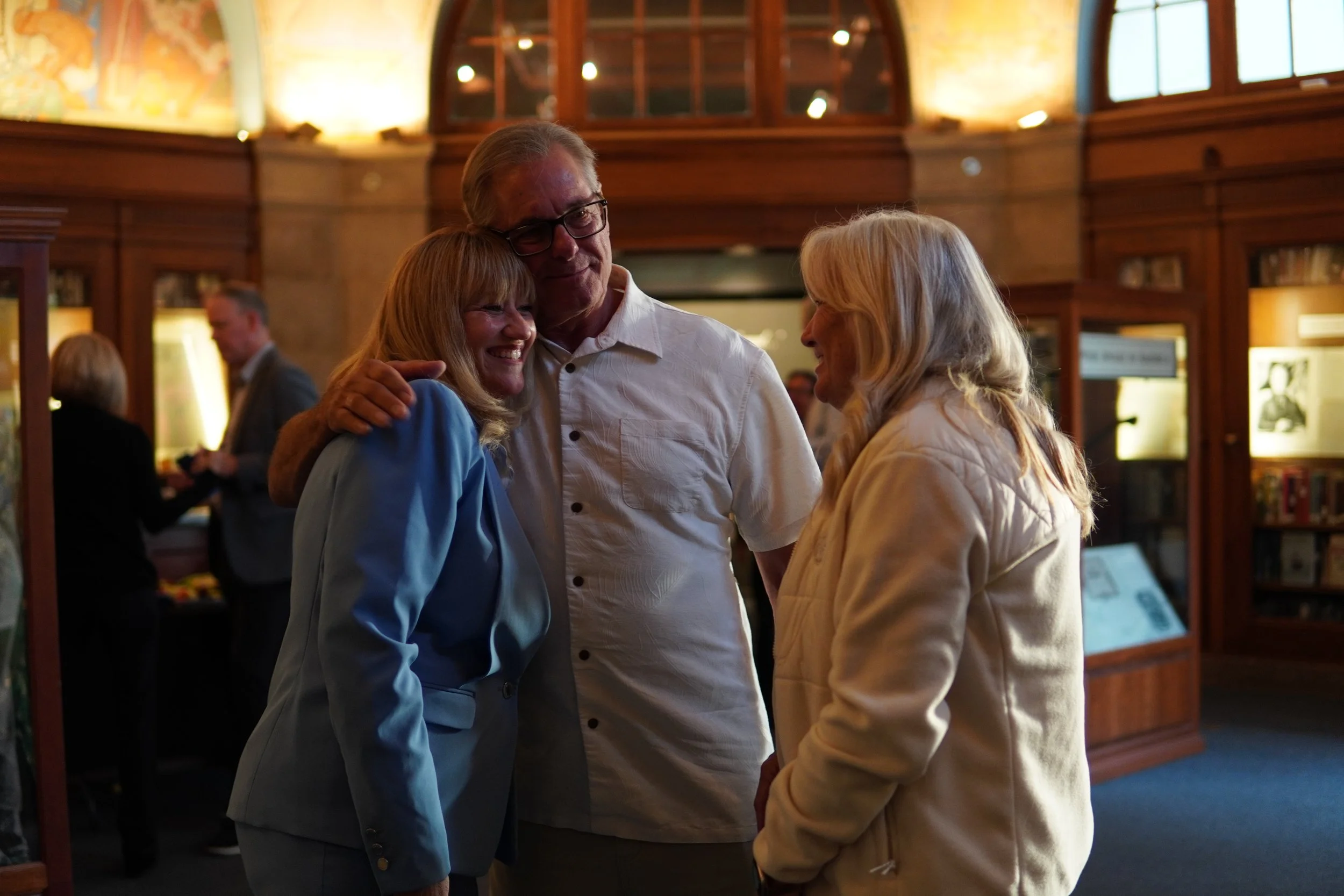 Cali networking with two adults