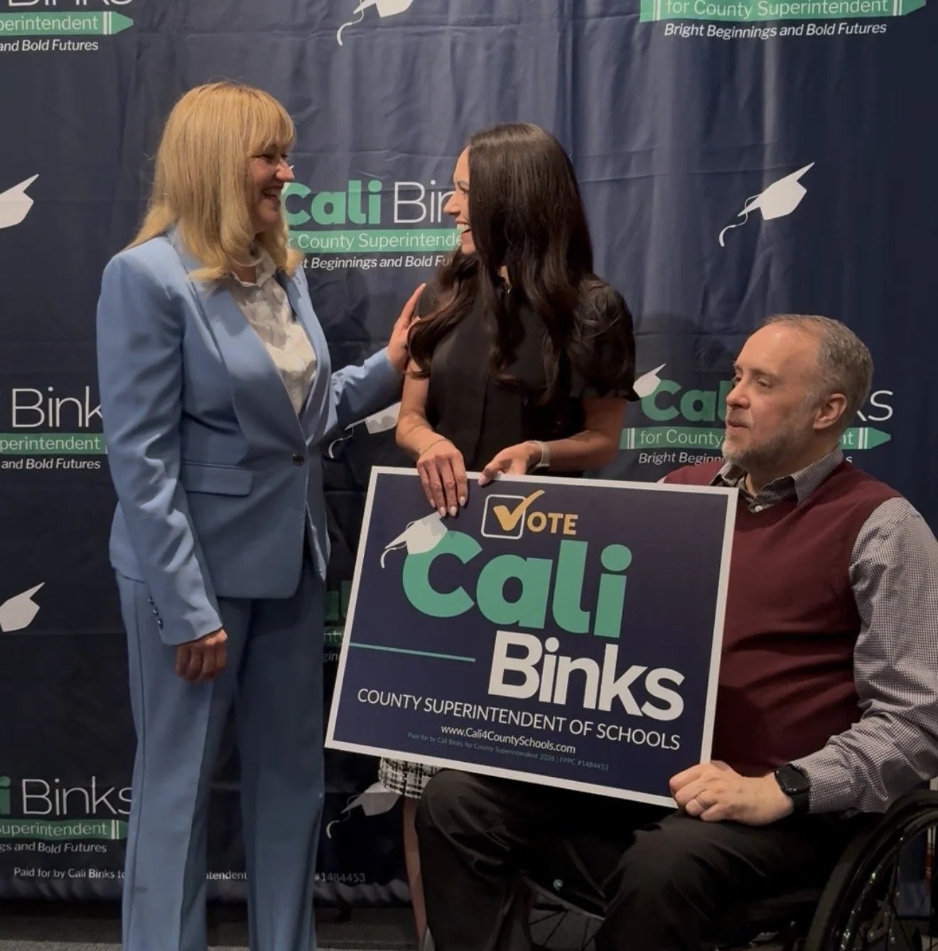 Cali networking with two adults