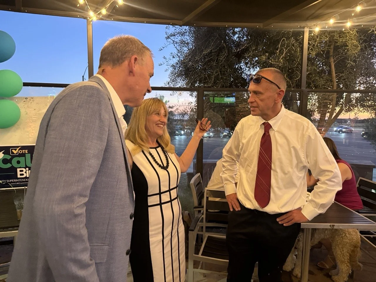 Cali networking with Dale Marsden and guest.