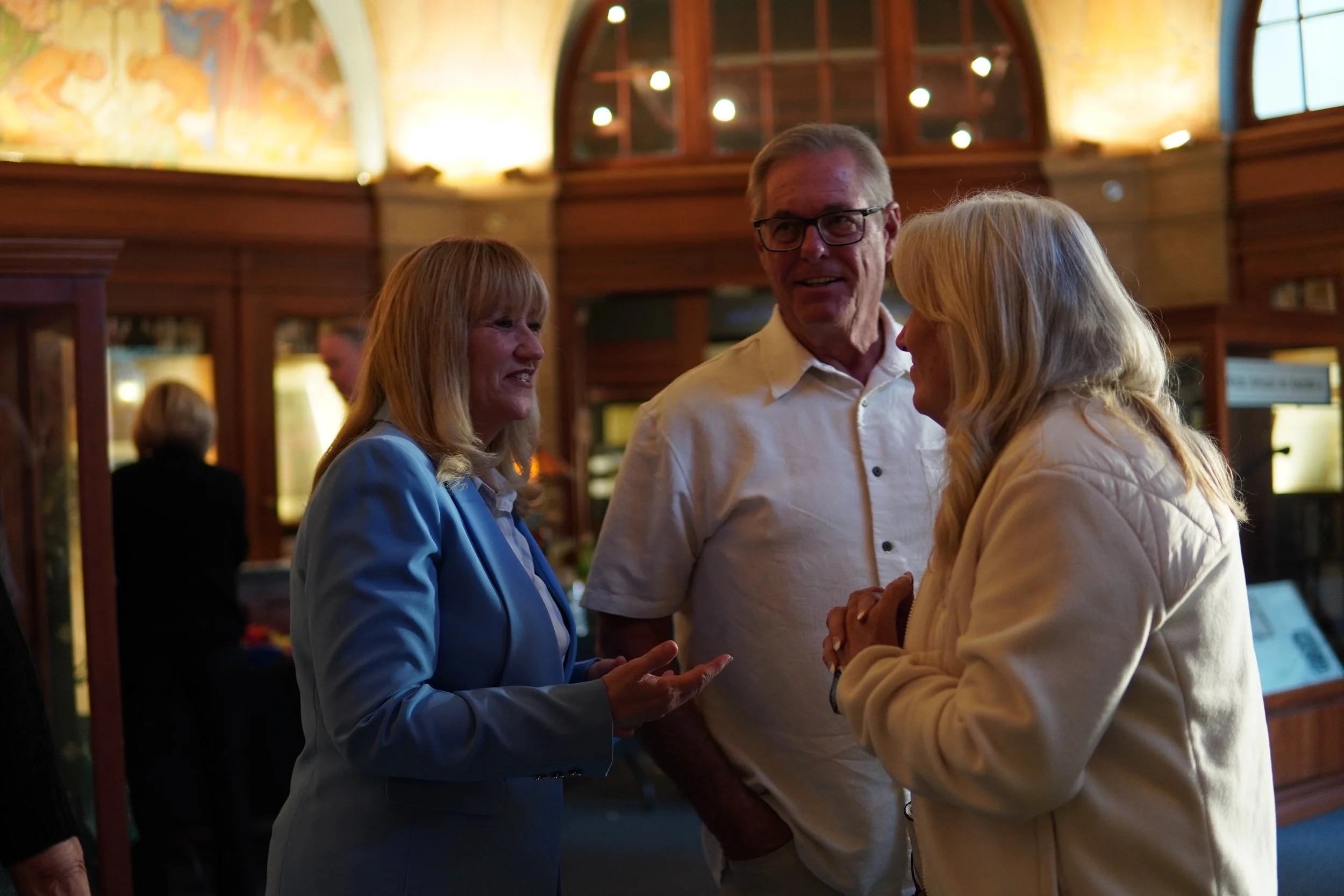 Cali networking with two adults