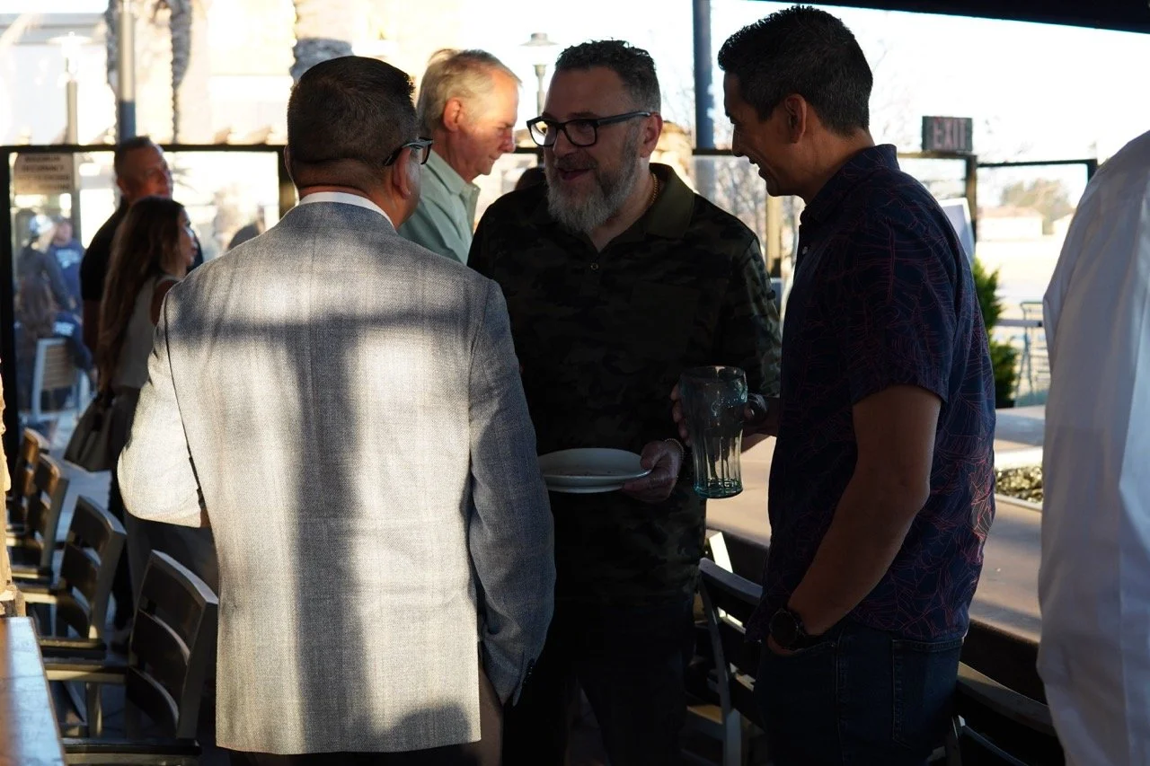 Two guest speaking with Jesse Armendarez.