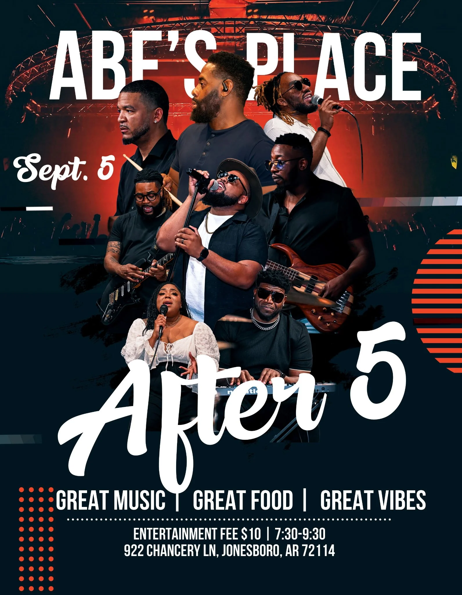 After 5 September 5 @ 7:30---Labor Day weekend.