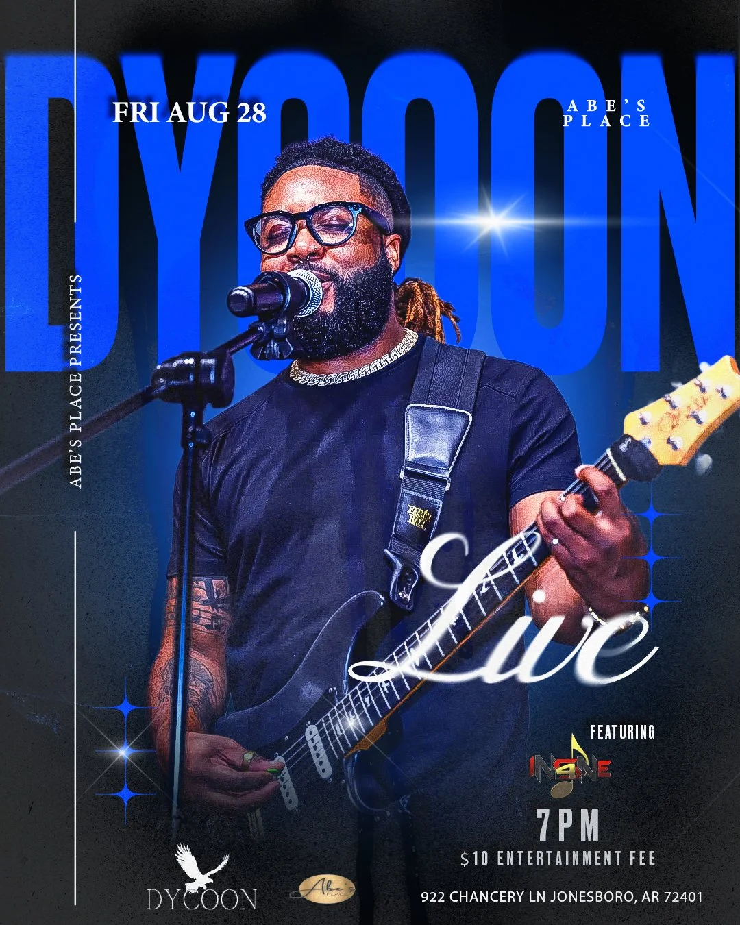 Dycoon Featuring Insane, Friday, August 28, 2026 @ 7pm