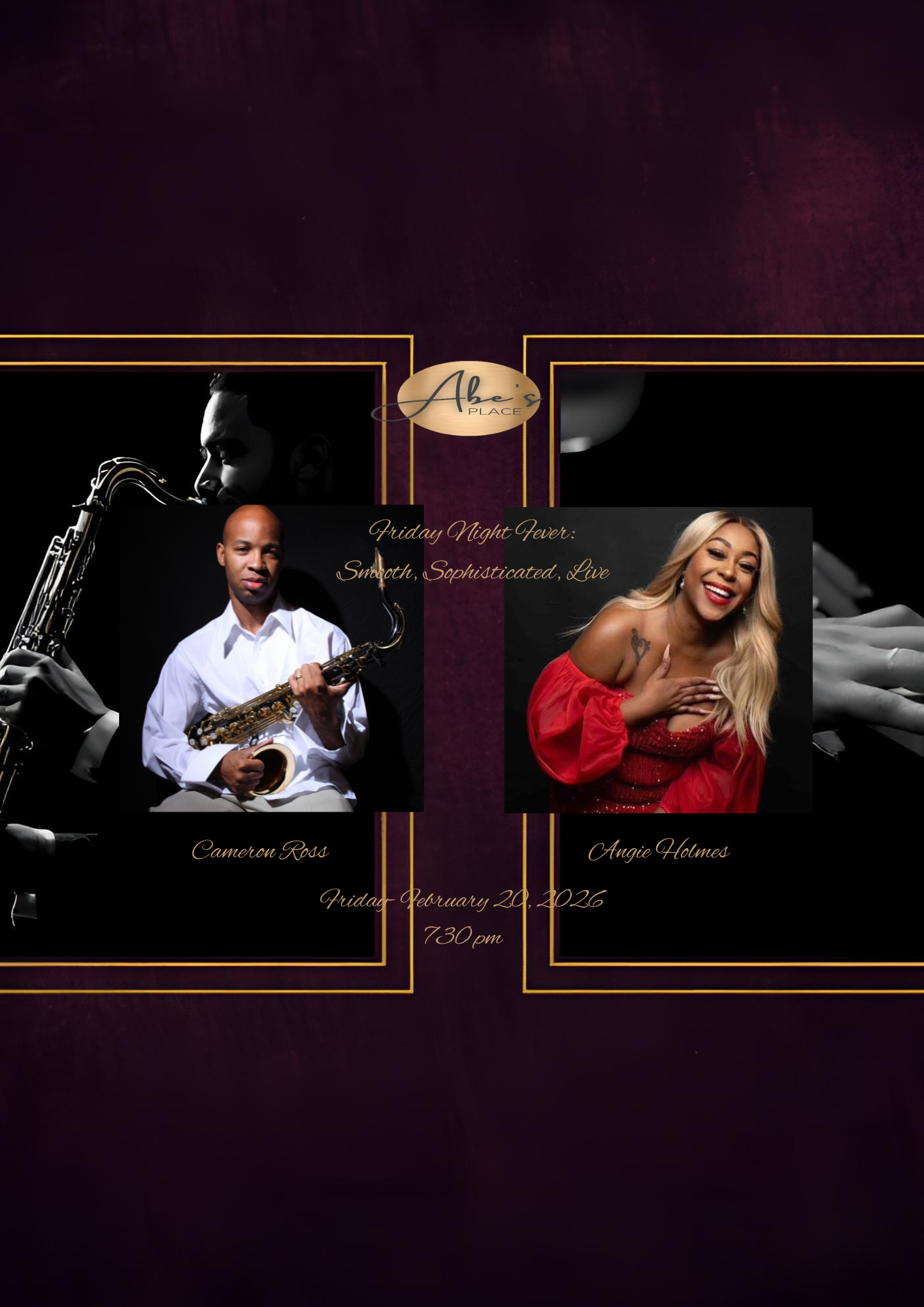 Friday Night Fever: Smooth, Sophisticated, Live with Cameron Ross and Angie Holmes