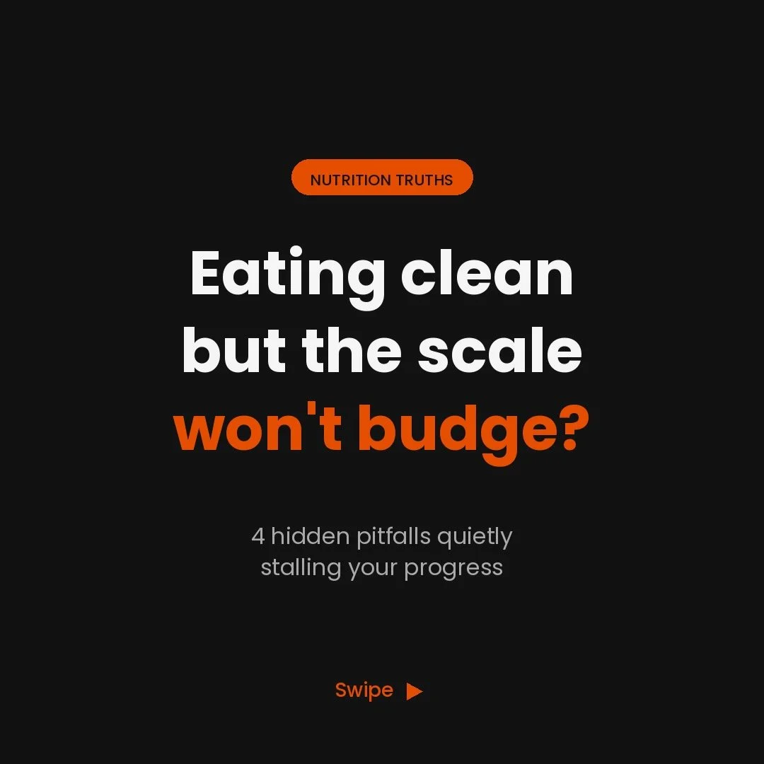 If you're eating healthy and not losing weight, you're eating more than you think. That's it. That's the post. 
Where the calories are hiding:
&rarr; Cooking oils. 1 tbsp olive oil = 120 cal. Your "drizzle" is probably 2-3 tbsp. That's 250-