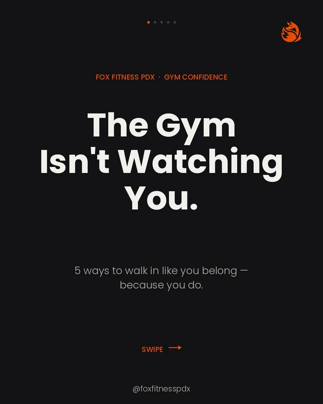 Started working with a new client recently. He came to me with a stack of fears about the gym a mile high.
What if it's too busy. What if I do something wrong. What if people look at me. What if I look like I don't belong there.
He knows he needs thi