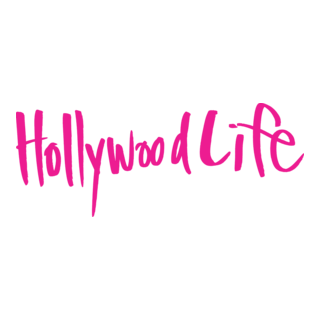 The logo for Hollywood Life, featuring the name written in pink graffiti-style font.