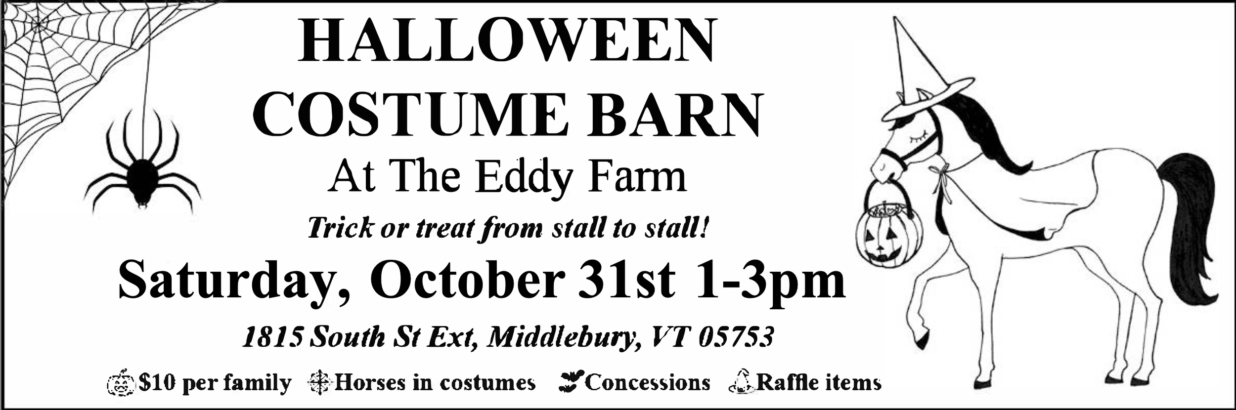 2026 Halloween Barn 1-3pm Oct 31!!