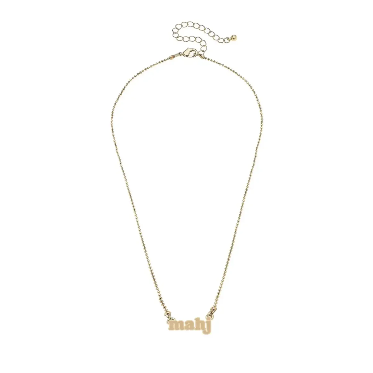 Mahj Ball Chain Necklace in Shiny Gold | Canvas Style