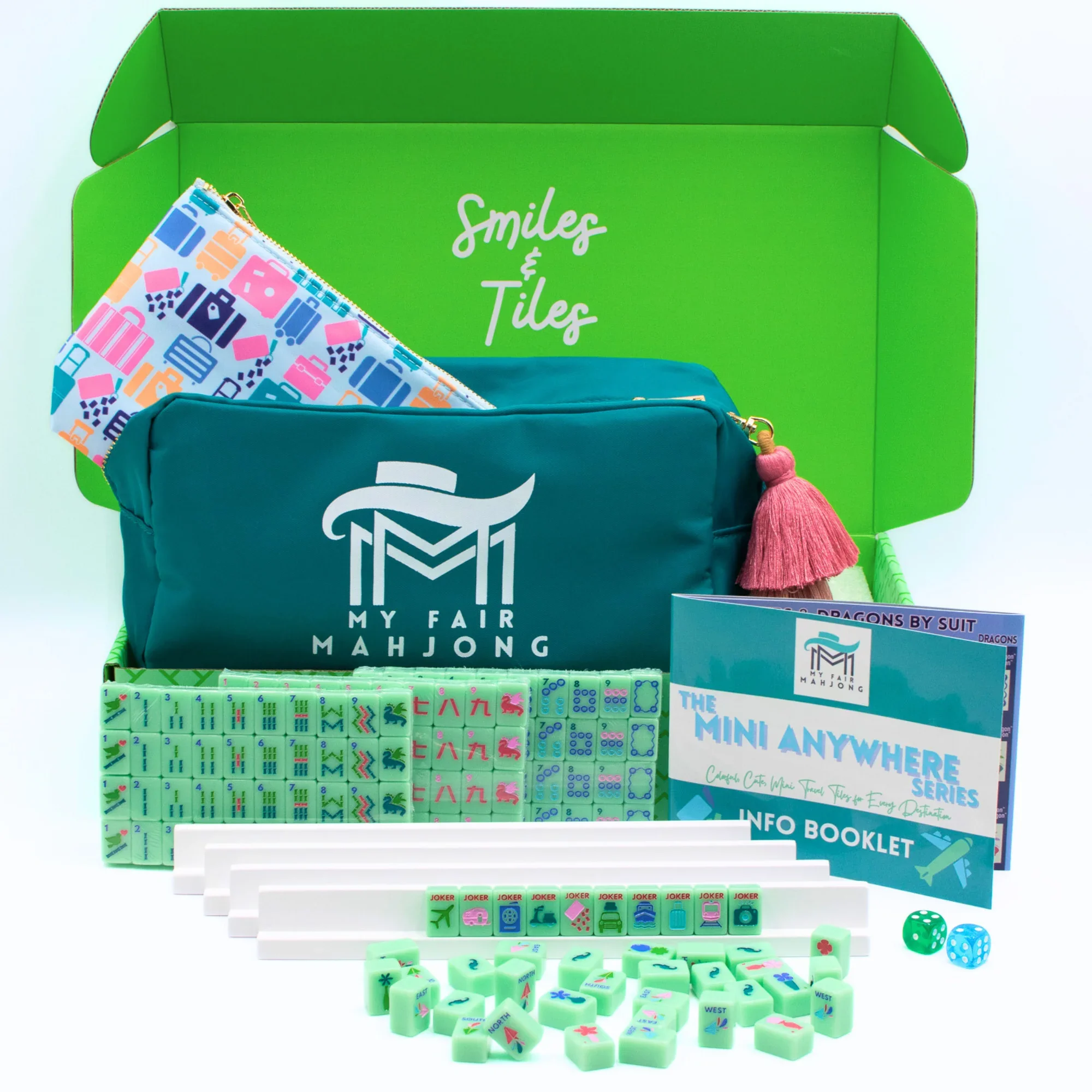 MINI TRAVEL MAHJONG - Mini Anywhere Series-Green  | MY FAIR MAHJONG