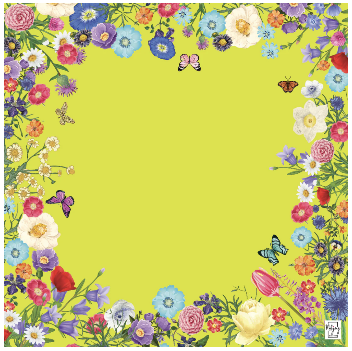 Chartreuse Garden Mahjong Mat  | Bespoke Mahjong