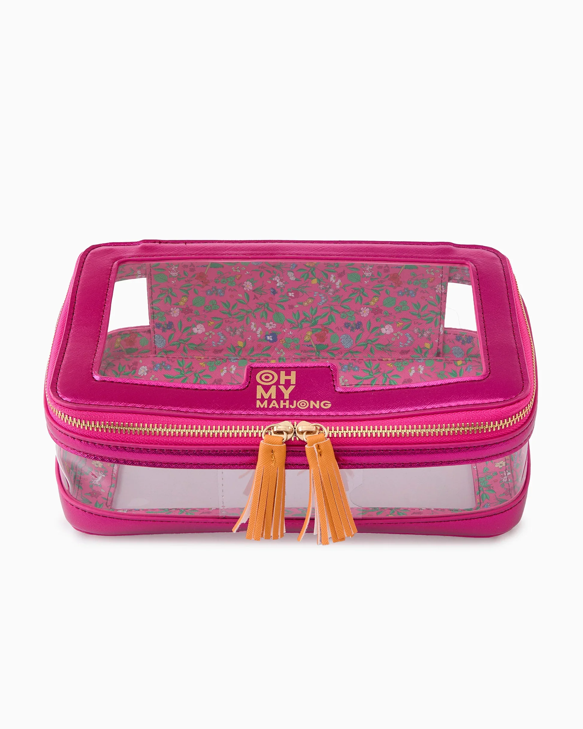 Metallic Pink Tile Storage Bag | Oh My Mahjong