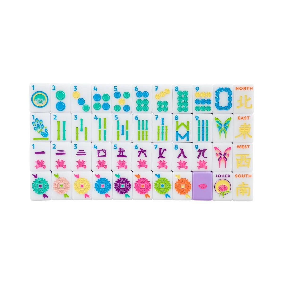 The Brights! Lilac House Mahjong Tiles (160 Acrylic Tiles) | The Mahjong House