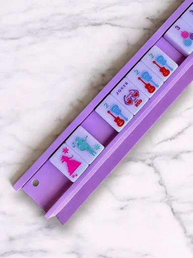 Purple Mahjong Racks & Pushers (Set of 4) | Peace Love Mahjong