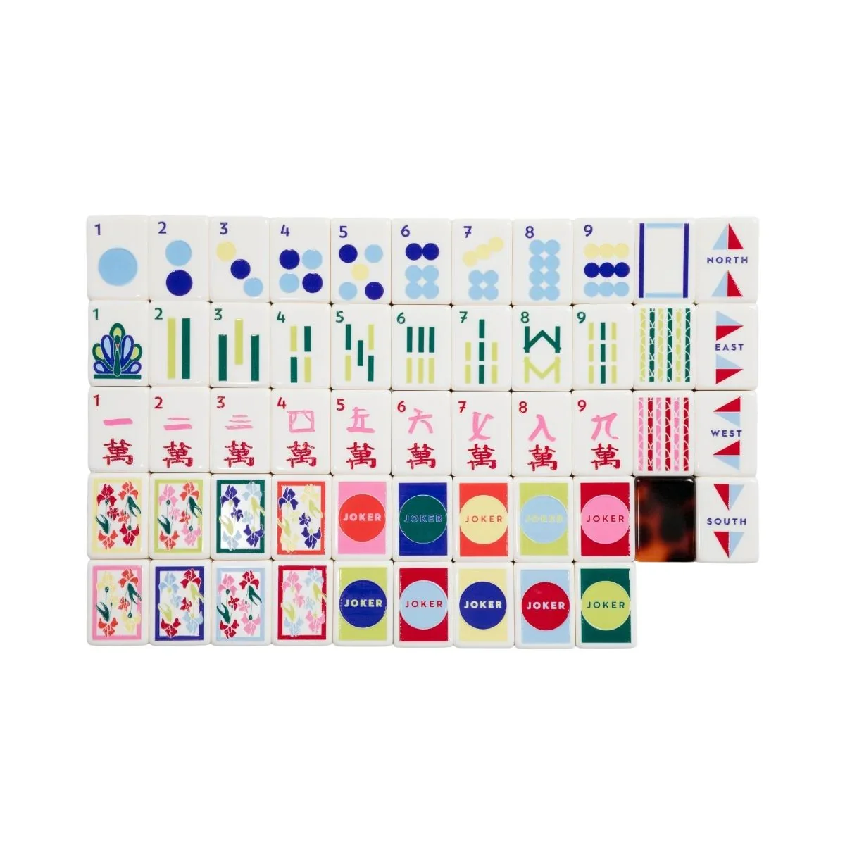 Tortoise & Cream Mod Mahjong Tiles (160 Acrylic Tiles) | The Mahjong House