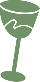 Copa de vino verde