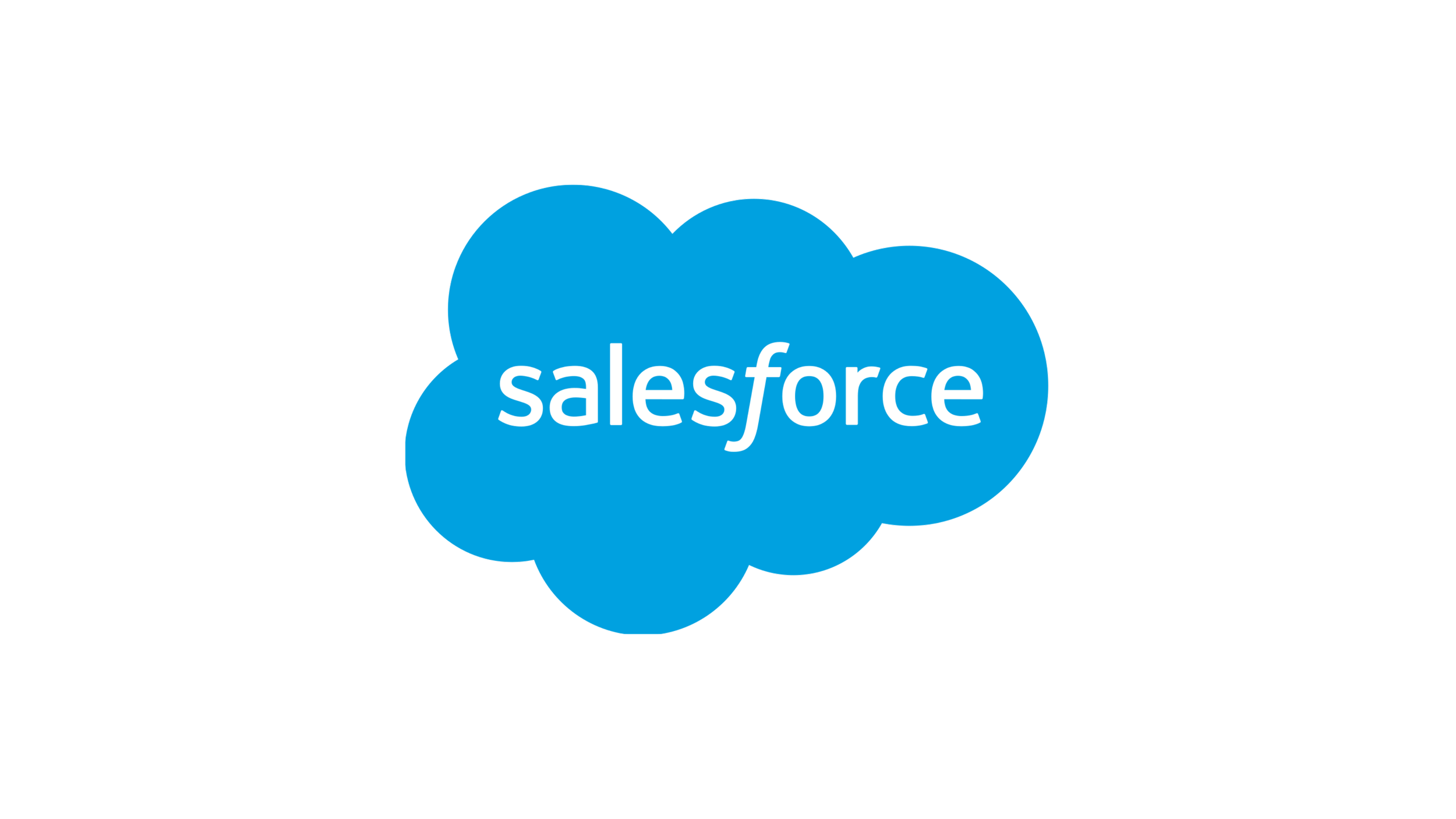 Salesforce logo — cloud-based CRM platform for sales, operations, and customer management.