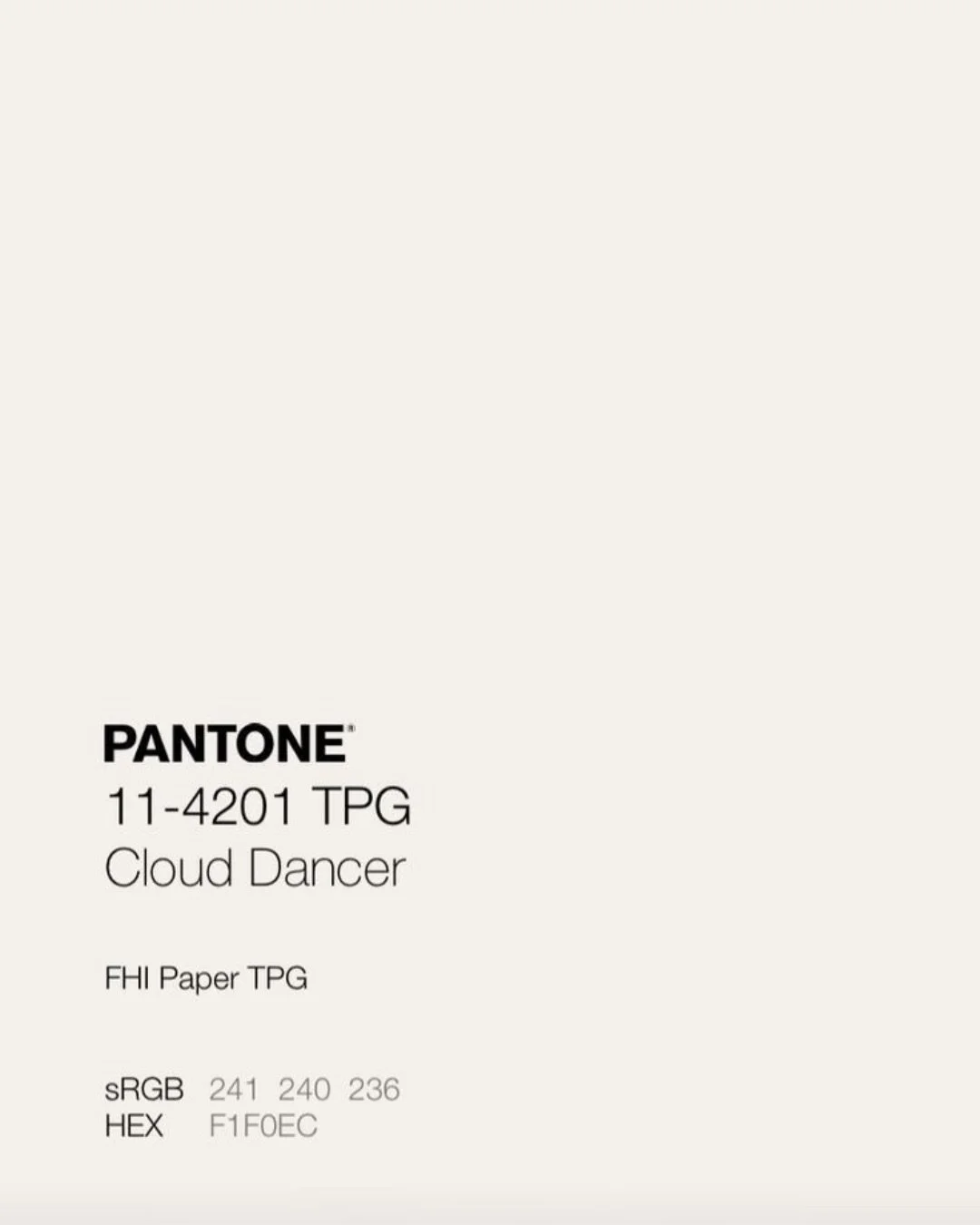 Pantone esitteli Cloud Dancerin vuoden 2026 v&auml;riksi ja kuvailee sit&auml; &ldquo;ylv&auml;&auml;n&auml; valkoisena neutraalina, joka toimii rauhan ja tyyneyden hiljaisena kuiskauksena meluisassa maailmassa&rdquo;.

Olen viime p&auml;iv&auml;t te