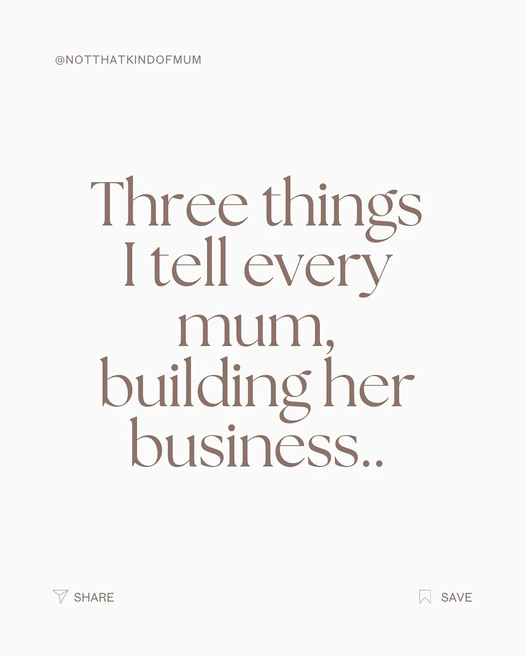 Three reminders for every mum building a business 👇🏼

1️⃣ Your business gets to grow with you, not against you.

2️⃣ Consistency looks different in motherhood - both survival and success matter.

3️⃣ YOU are your biggest marketing hack.

Because th