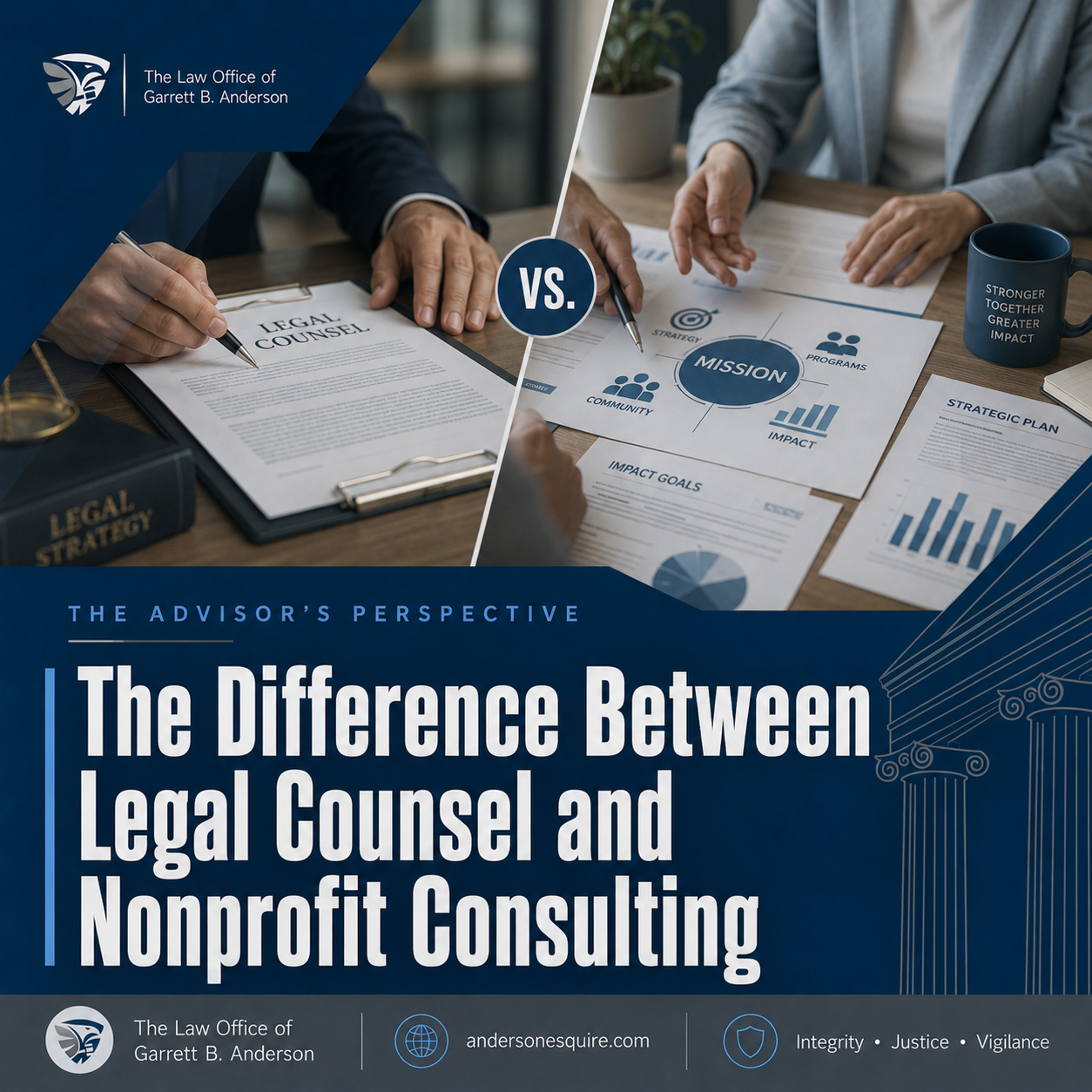 The Difference Between Legal Counsel and Nonprofit Consulting