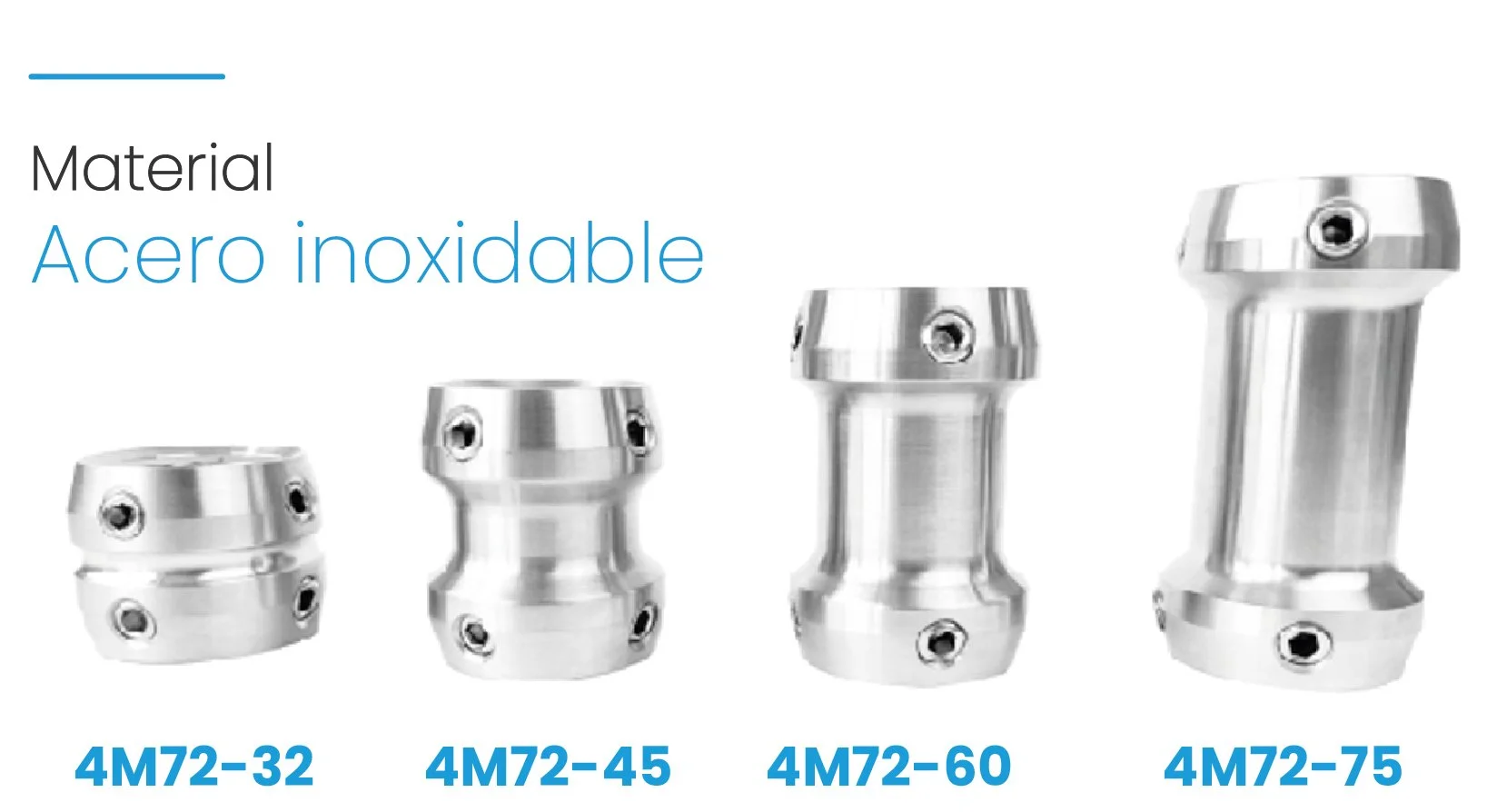 ADAPTADOR TUBO DOBLE - Acero Inoxidable