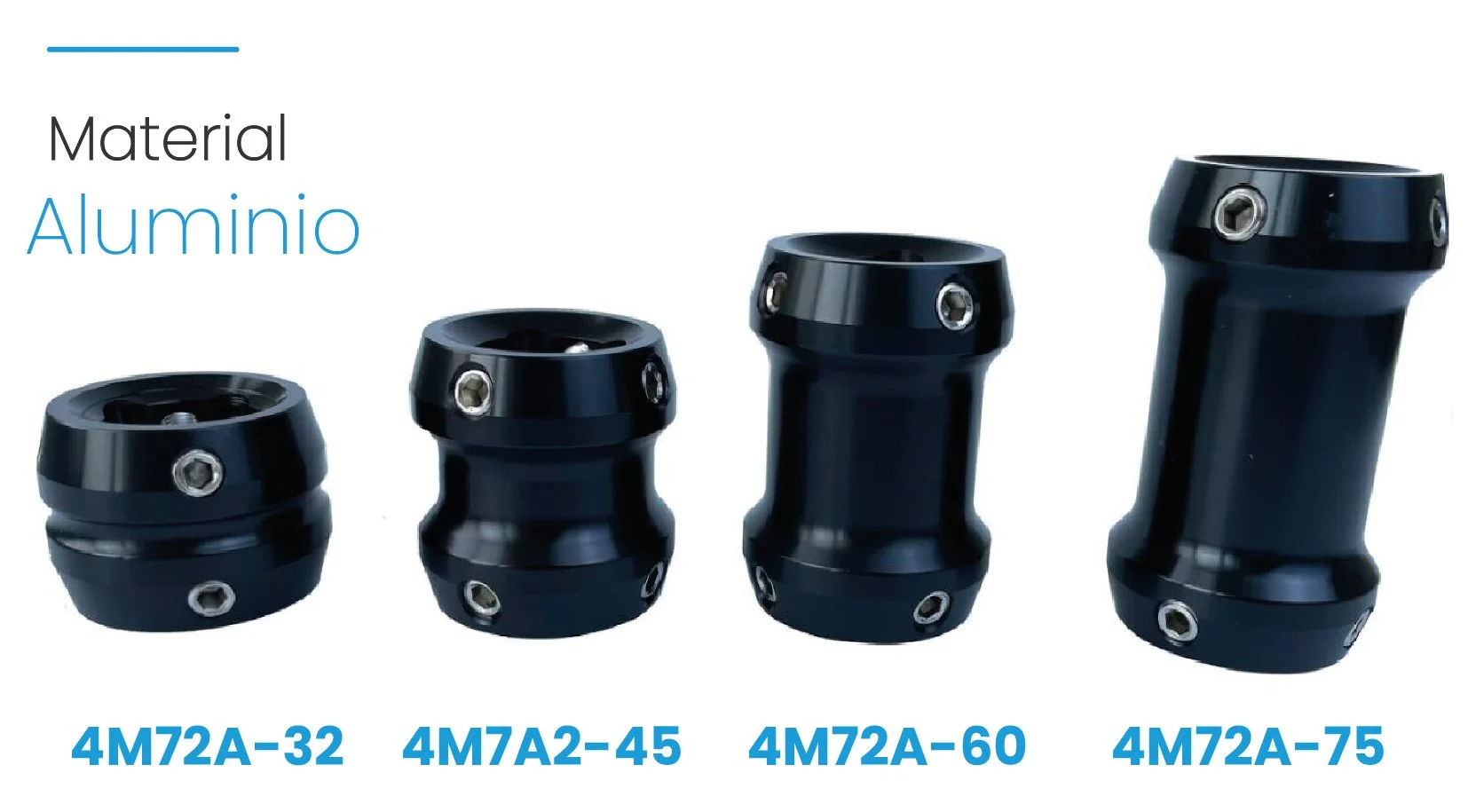 ADAPTADOR TUBO DOBLE - Aluminio