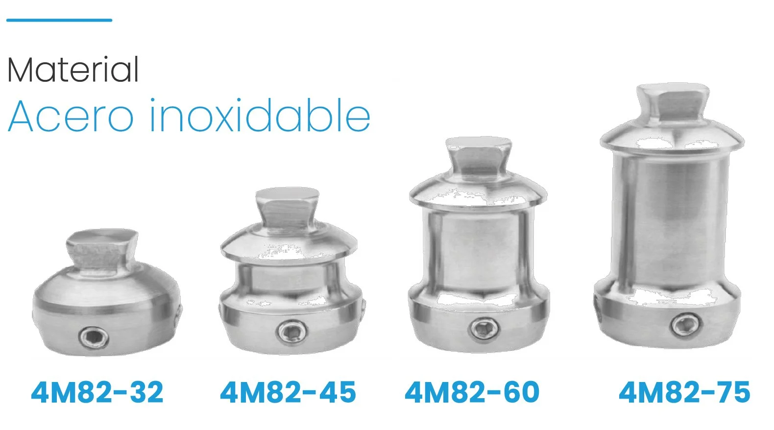 ADAPTADOR DOBLE CON PIRAMIDE - Acero Inoxidable