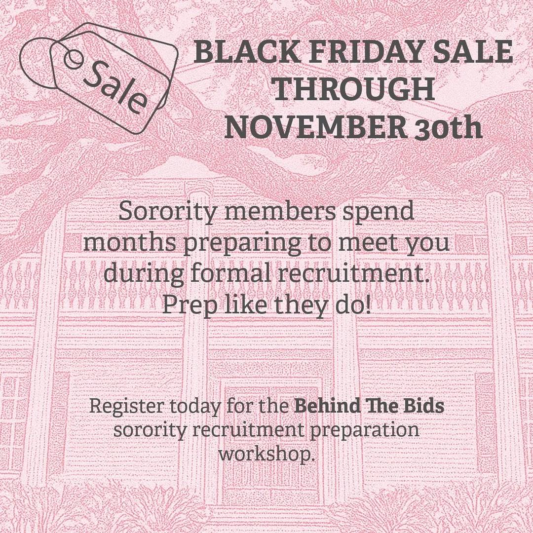 Not sure where you&rsquo;re going to college yet? No problem &mdash; these skills will help you at any university. 💗

Get recruitment-ready with insider tips, real conversation practice, and everything you wish someone would tell you before rush.

U