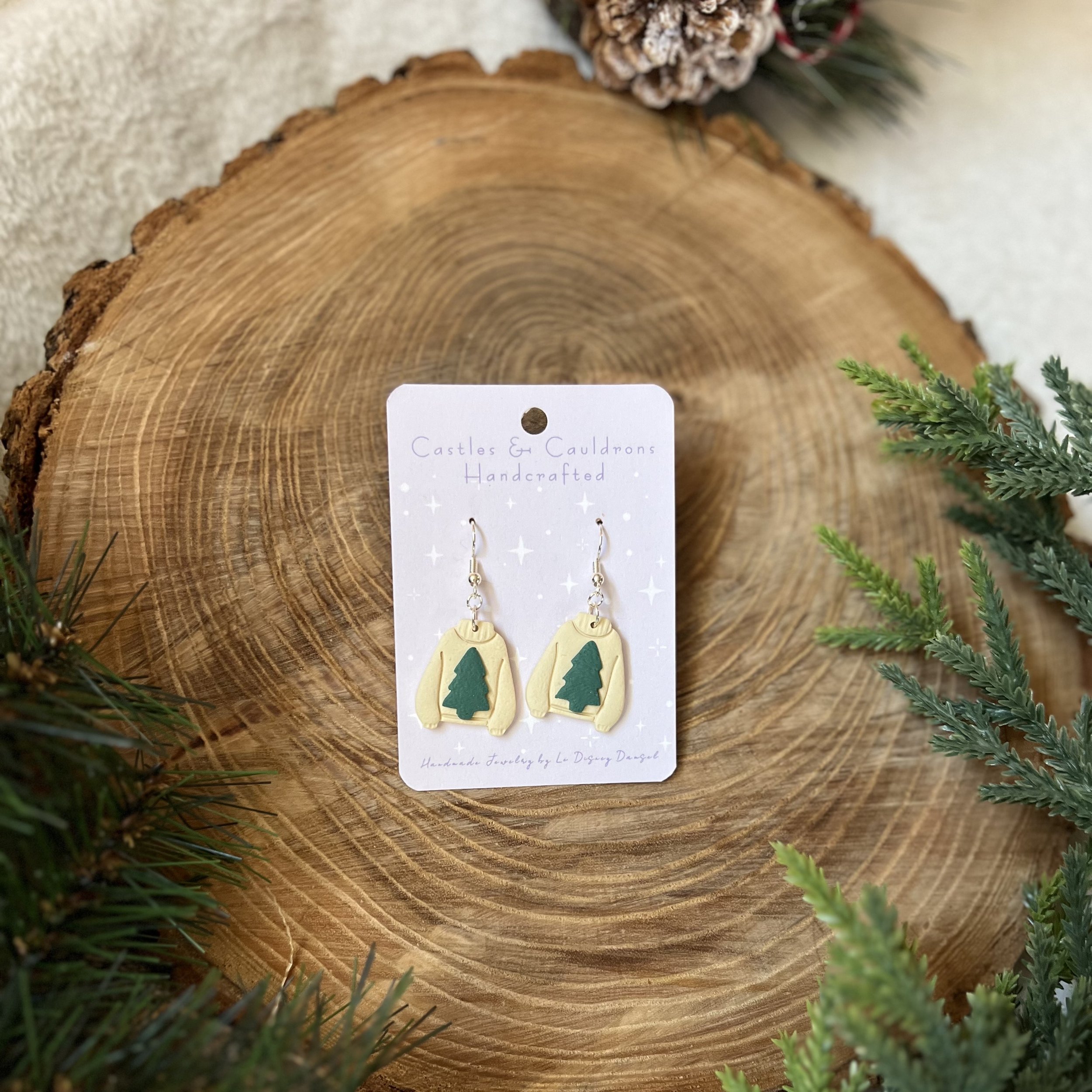 Christmas Tree Sweater Earrings