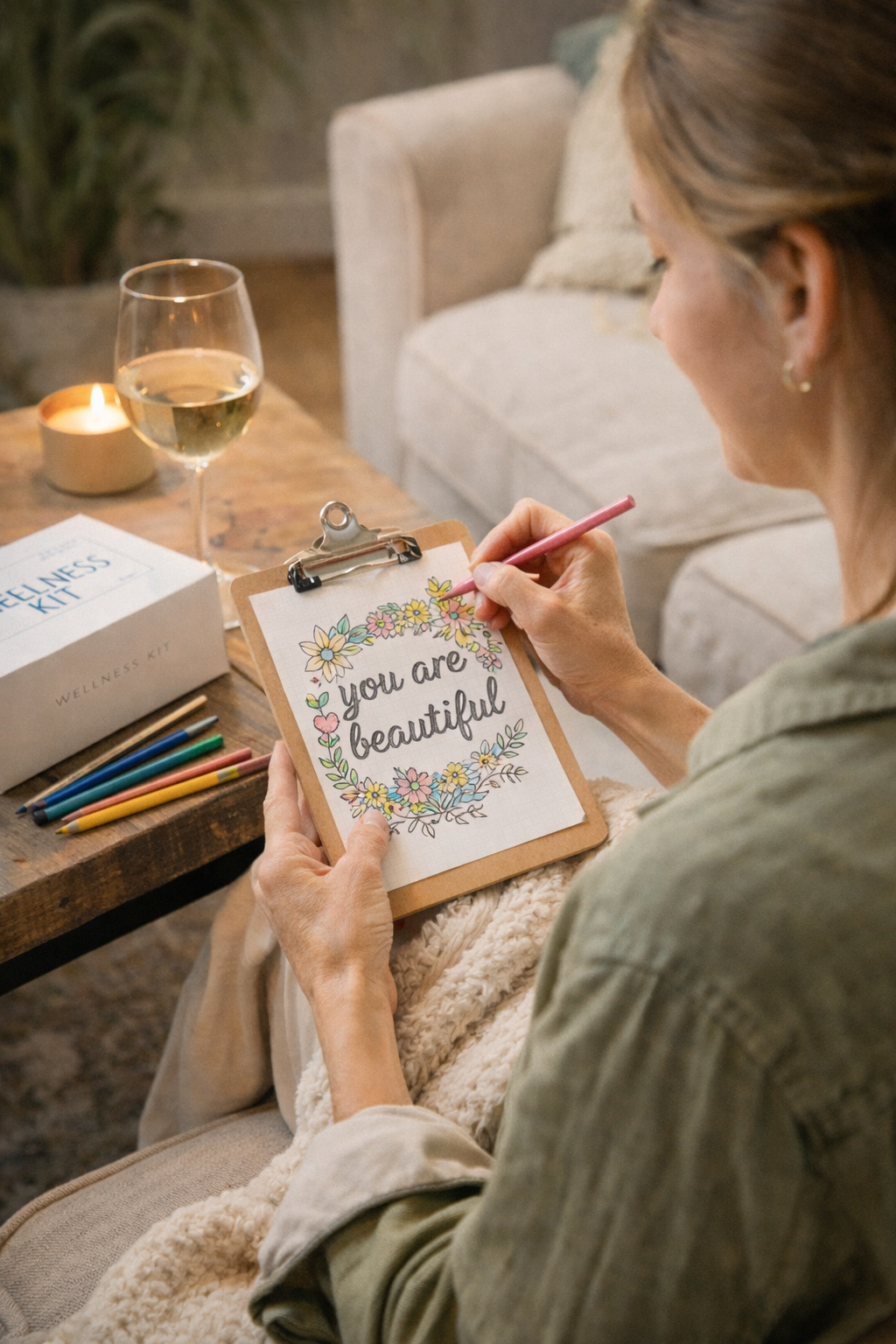 Wellness Coloring Kit - 10 Card full box