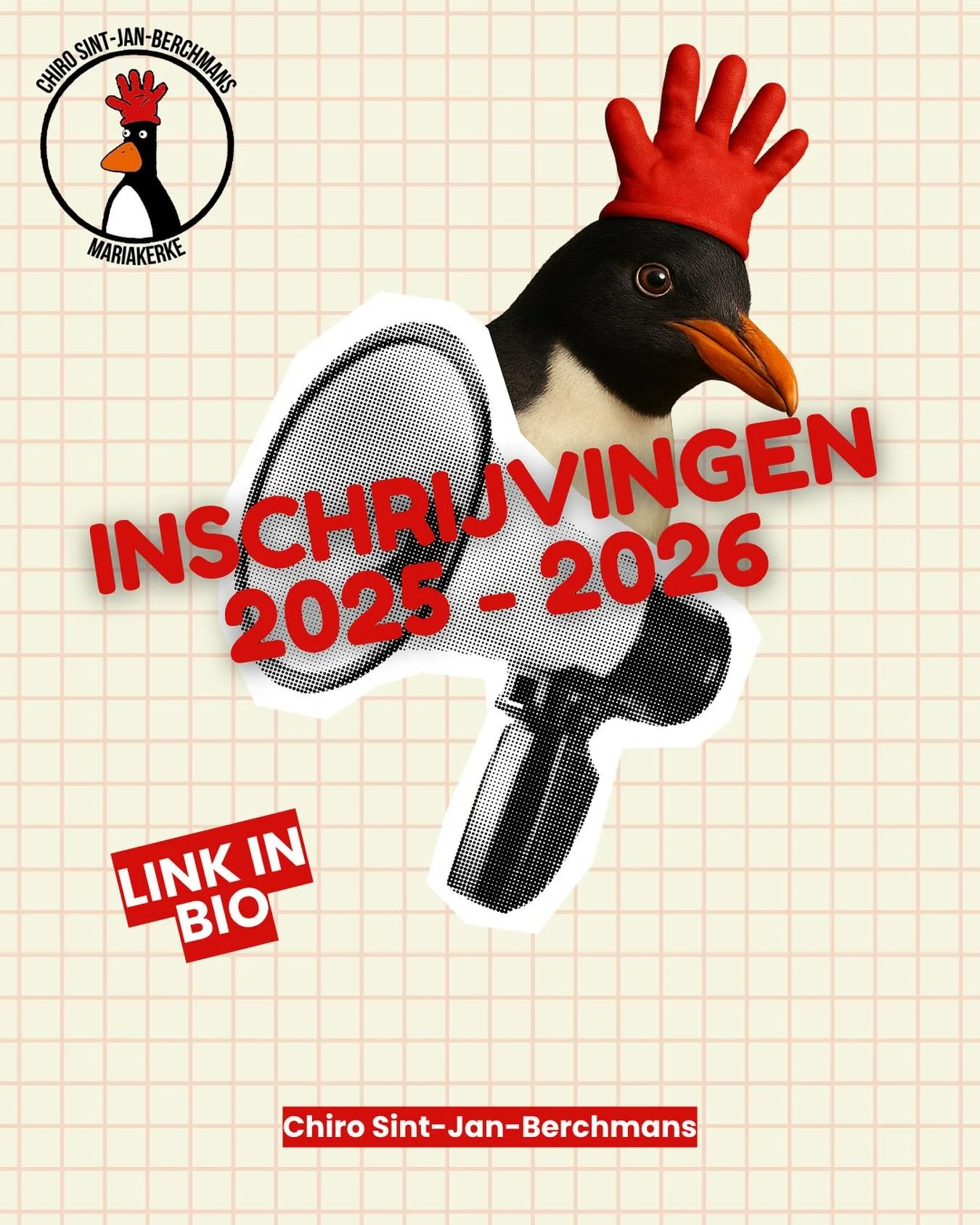 Hey hey! 👋

Het Chirojaar is eindelijk weer begonnen, en wij hebben er superveel zin in! 

Is jullie zoon geboren in 2019 of eerder? Schrijf hem dan snel in via de link in onze bio!

Tot zondag! ☀️