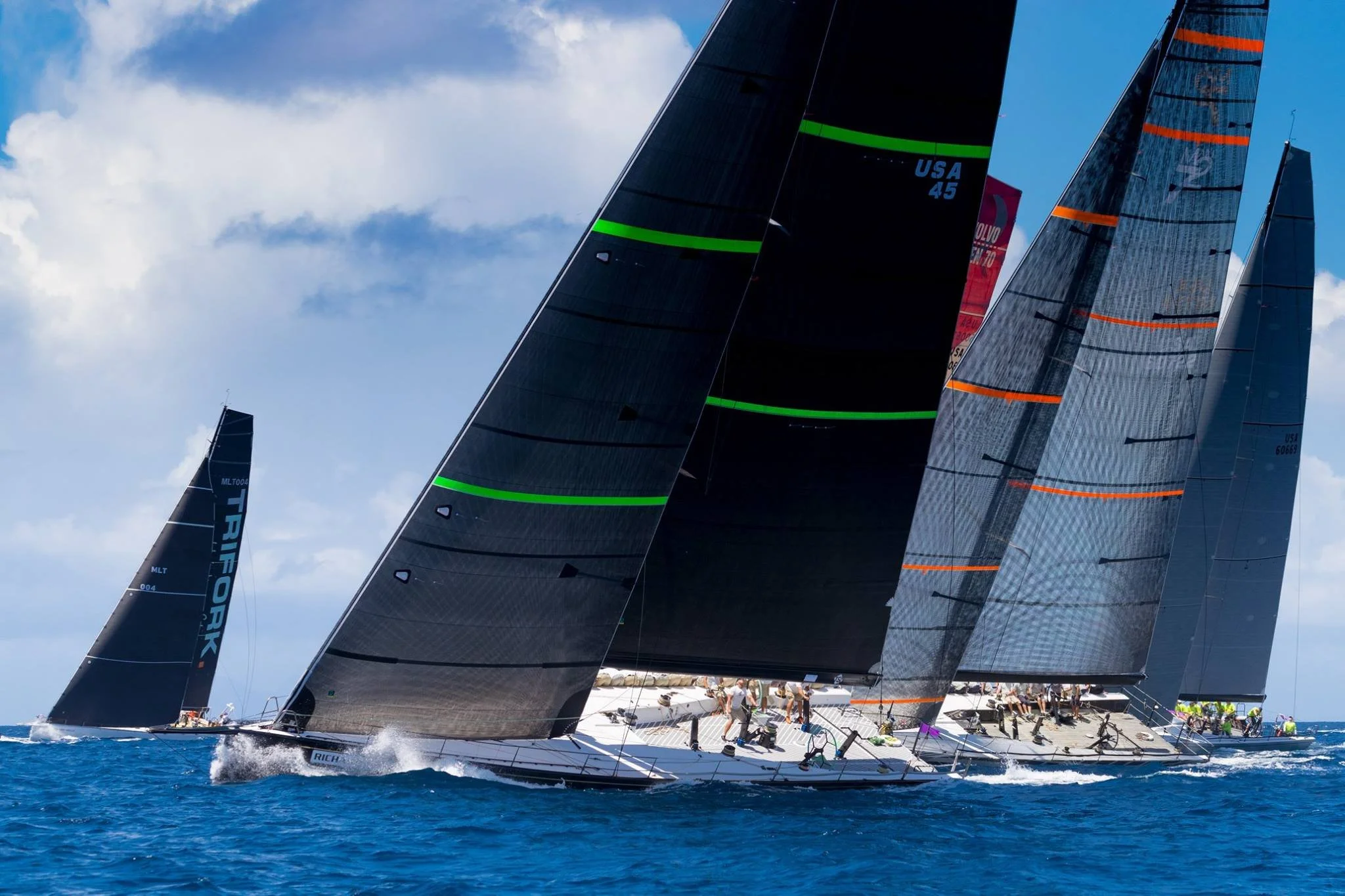 Media Alert: Live Following the Maxi 1 Class for Friday's Racing at Les Voiles de St Barth.