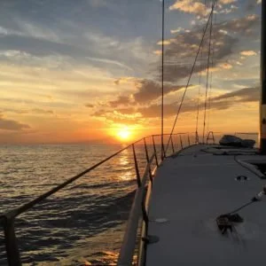 April 15th, 2017: Sunset sailing Saint Barth to Saint Thomas