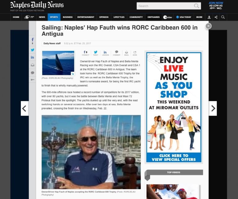Featured in the Naples Daily News